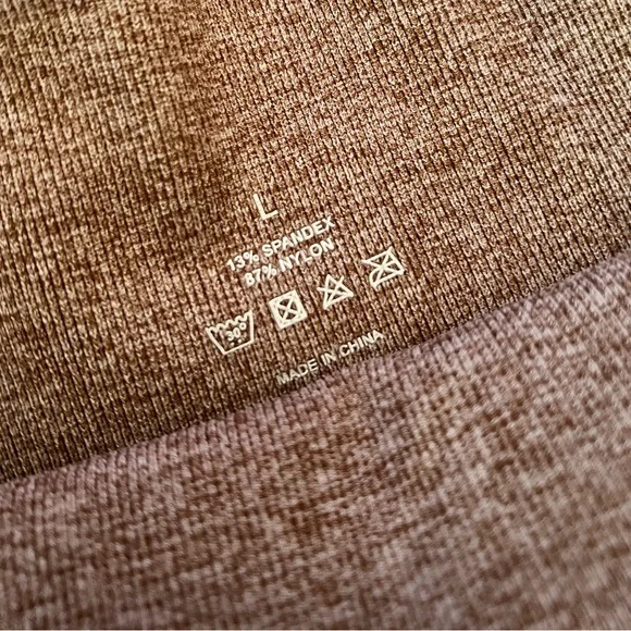 Mocha Leopard Seamless Leggings, size L - Picture 8 of 10